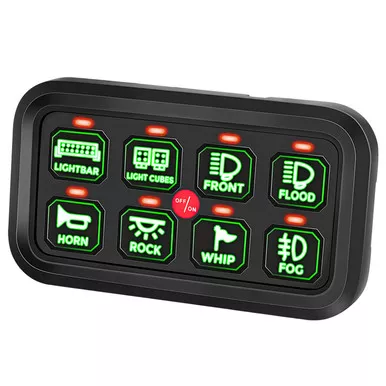 12-24V 8 Gang Switch Panel by Kemimoto