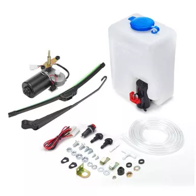 12 Volt Universal Electric Wiper with Washer by EMP