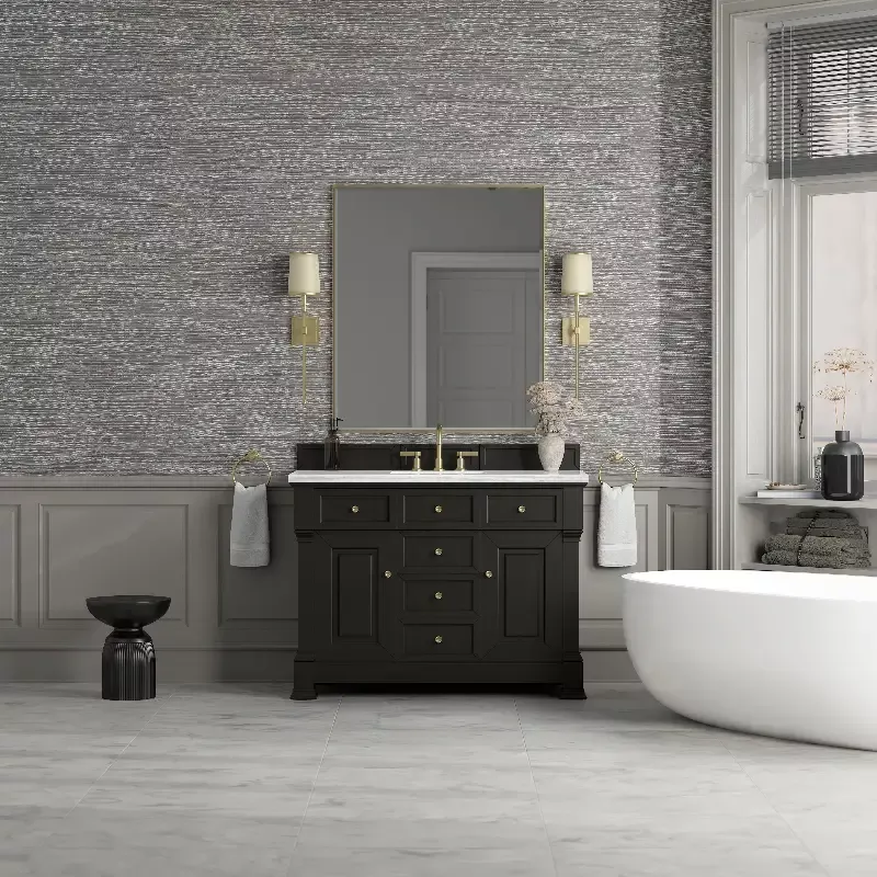 James Martin Brookfield 48″ Single Vanity, Black Onyx with 3 CM Countertop